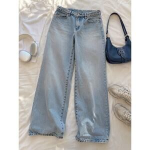 Abrand 99 Low Baggy Jeans Women’s 27 AU 9 Light Wash Wide Leg Y2K Denim